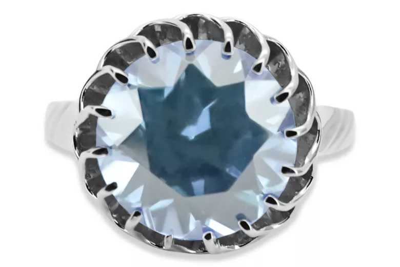 Sterling silver 925 Aquamarine Ring Vintage craft vrc035s